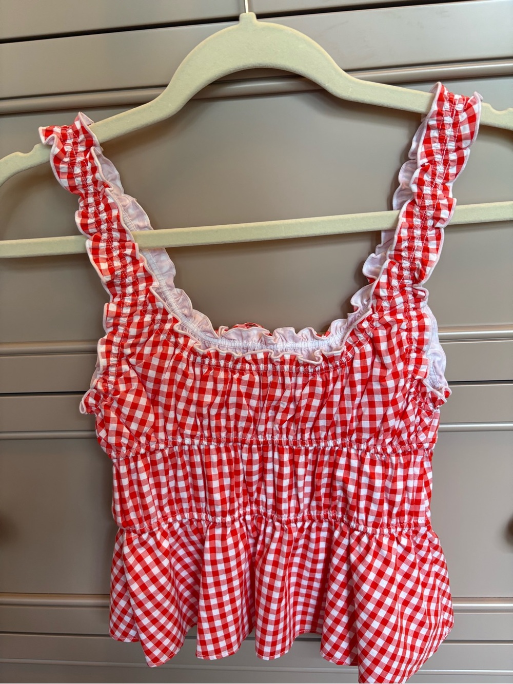 Aritzia Sunday Best Red Gingham Top - Picture 2 of 4